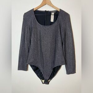 GIANNI VERSACE COUTURE Alias RARE Vintage 1994 Black Silver Bodysuit Size 12 New